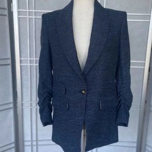 Veronica Beard Navy Martel Herringbone Dickey Jacket sz 8